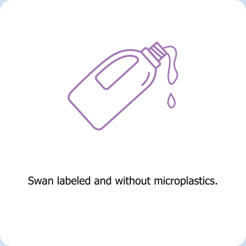 The detergent Clean Kokos uses is swan labelled and without microplastics.