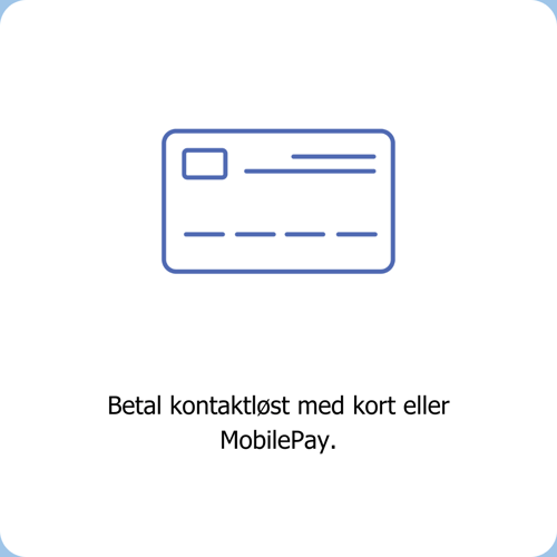 Hos Clean Kokos kan du betale kontaktløst med kort eller MobilePay.