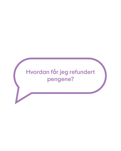 Hvordan får jeg refundert pengene?