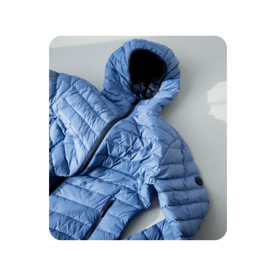 Washing and drying of down jackets