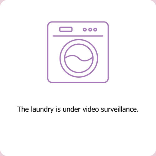 Clean Kokos laundromat is under video surveillance.