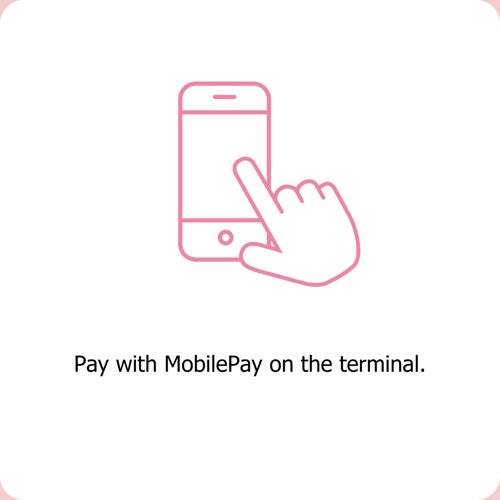 At Clean Kokos self service laundry you can pay by MobilePay on the terminal. 