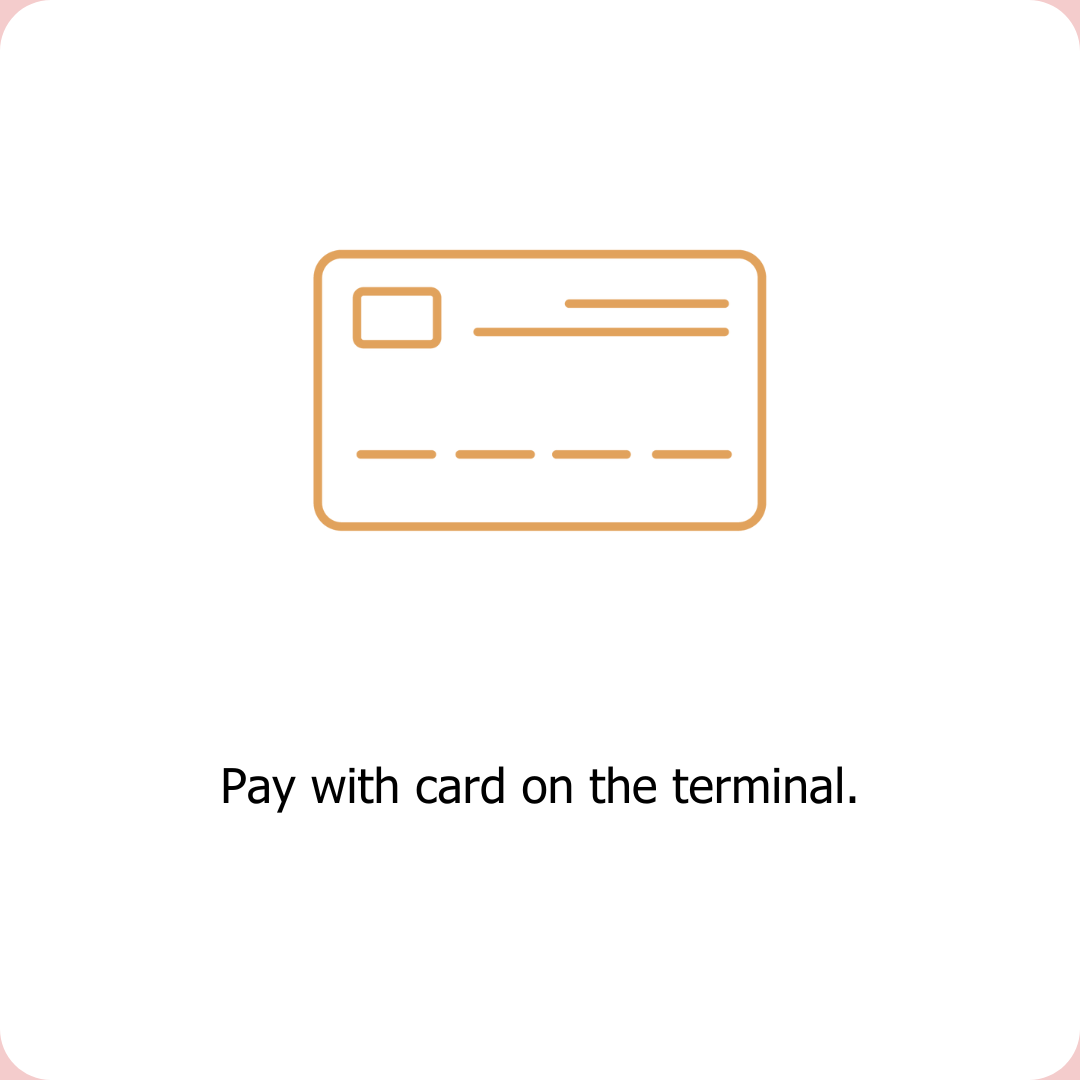 At Clean Kokos self service laundry you can pay by card on the terminal. 