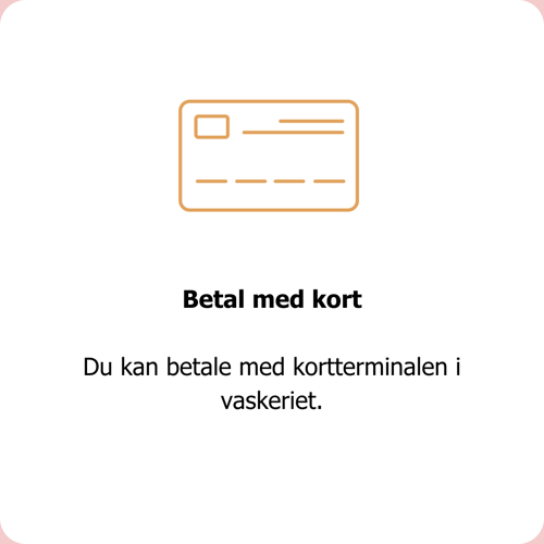 Hos Clean Kokos kan du betale med kort eller MobilePay på betalingsterminalen.