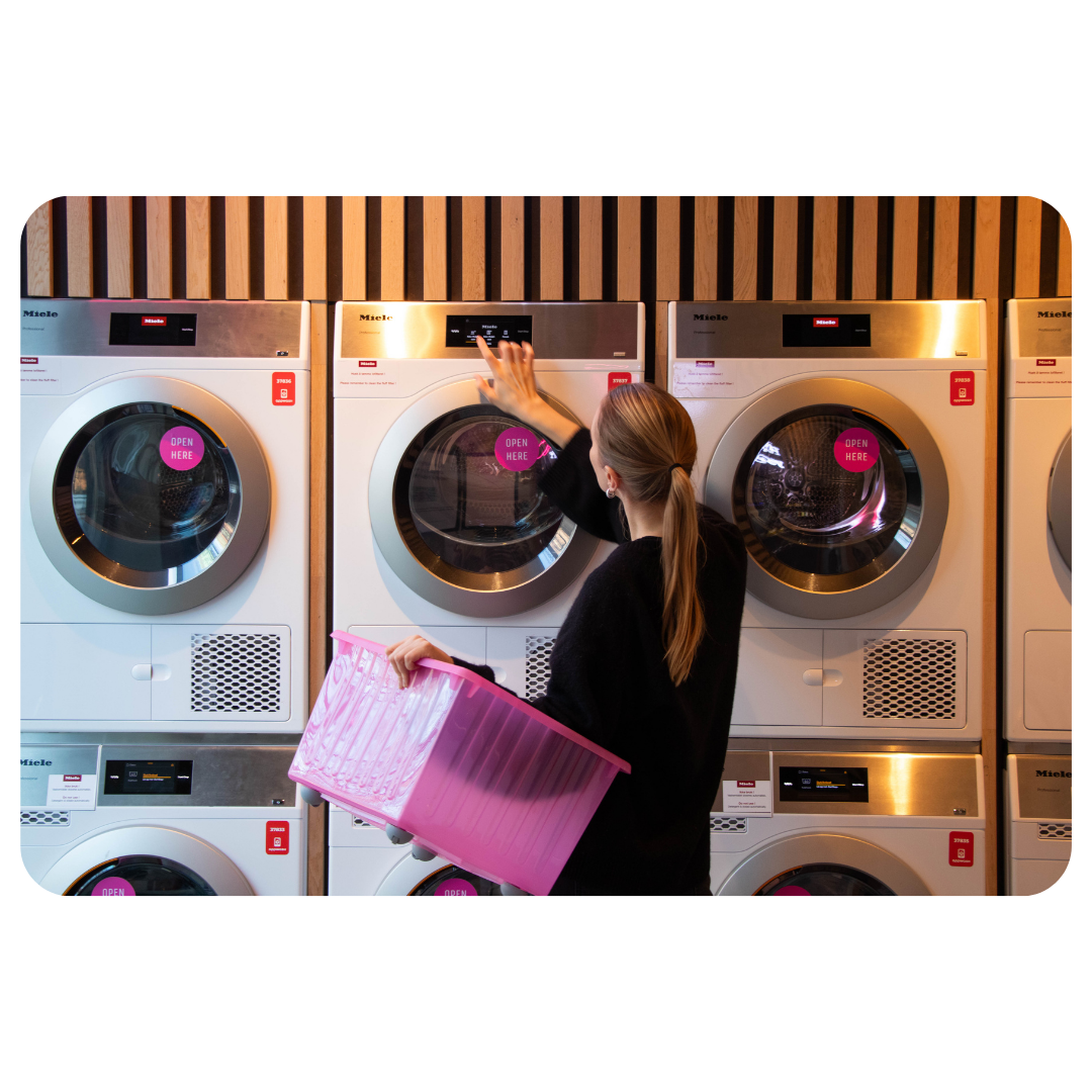 Clean Kokos selvbetjente vaskerier tilbyr ulike vaske- og tørkeprogrammer. 